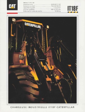Chargeuses sur pneus Caterpillar IT 18 F