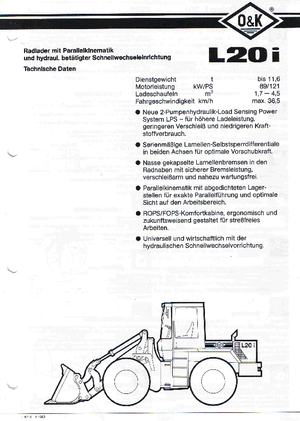 Chargeuses sur pneus O&K L 20 i
