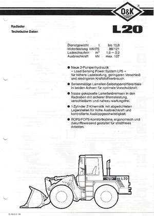 Chargeuses sur pneus O&K L 20