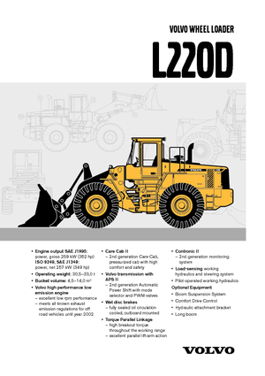 Chargeuses sur pneus Volvo L220D
