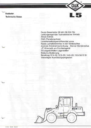 Chargeuses sur pneus O&K L 5 E