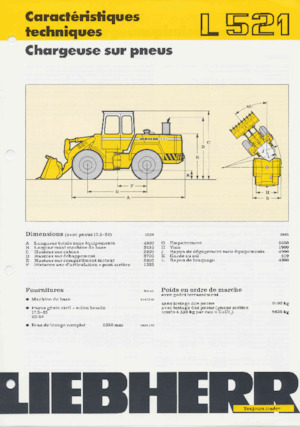 Chargeuses sur pneus Liebherr L 521