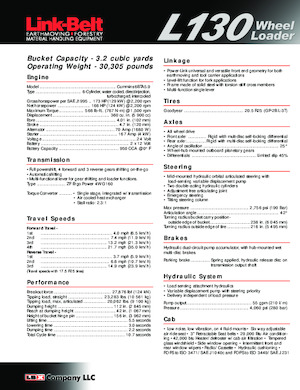 Chargeuses sur pneus Link-Belt L130