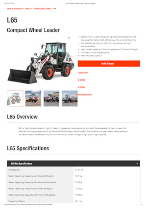 Chargeuses sur pneus Bobcat L65
