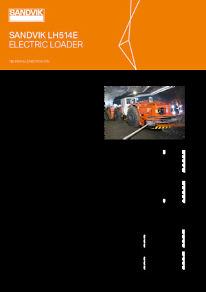 Chargeuses électriques sur pneus Sandvik LH514E