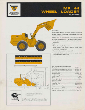 Chargeuses sur pneus Massey Ferguson MF 44
