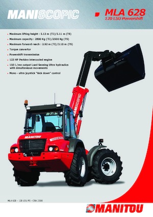 Chargeuses sur pneus Manitou MLA 628 TW LS PS