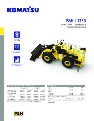 Chargeuses sur pneus Komatsu P&H L-1350