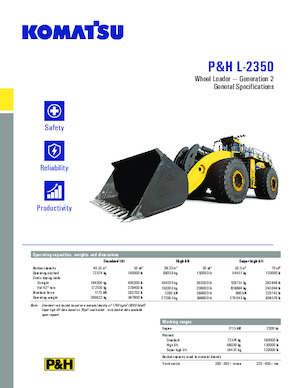 Chargeuses sur pneus Komatsu P&H L-2350
