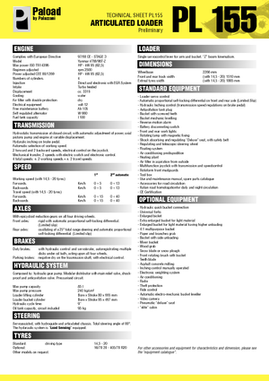 Chargeuses sur pneus Palazzani PL 155 XL