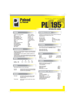 Chargeuses sur pneus Palazzani PL 195