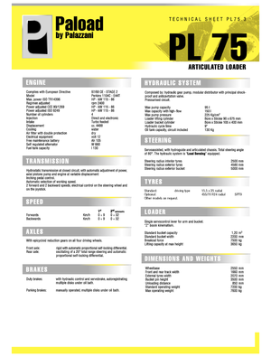 Chargeuses sur pneus Palazzani PL 75.3