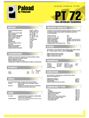 Chargeuses sur pneus Palazzani PT 72
