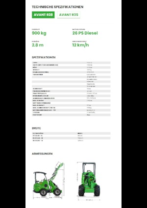 Chargeuses sur pneus Avant Tecno R 28