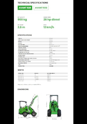 Chargeuses sur pneus Avant Tecno R 28