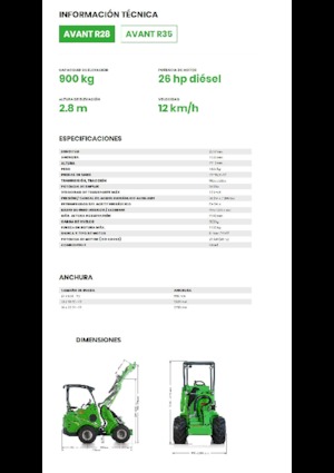 Chargeuses sur pneus Avant Tecno R 28