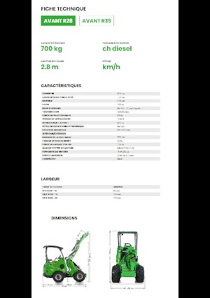 Chargeuses sur pneus Avant Tecno R 28