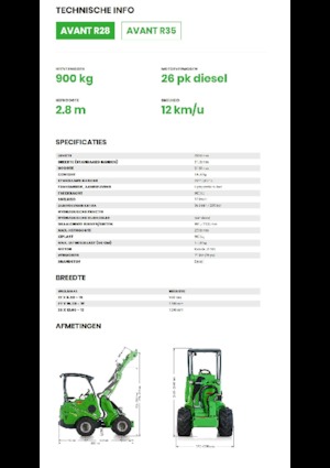 Chargeuses sur pneus Avant Tecno R 28