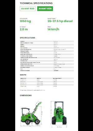 Chargeuses sur pneus Avant Tecno R 35