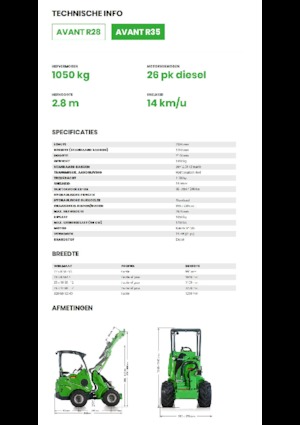 Chargeuses sur pneus Avant Tecno R 35