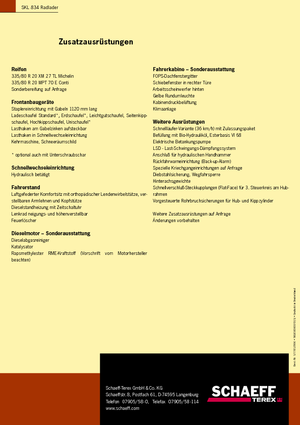 Chargeuses sur pneus Terex-Schaeff SKL 834