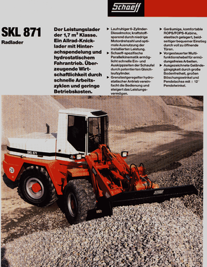 Chargeuses sur pneus Terex-Schaeff SKL 871