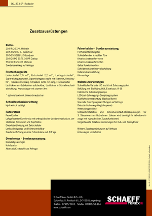 Chargeuses sur pneus Terex-Schaeff SKL 873 SP