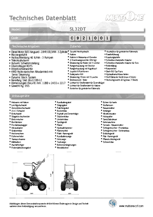 Chargeuses sur pneus Multione SL 32 DT