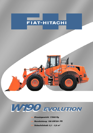 Chargeuses sur pneus Fiat-Hitachi W 190