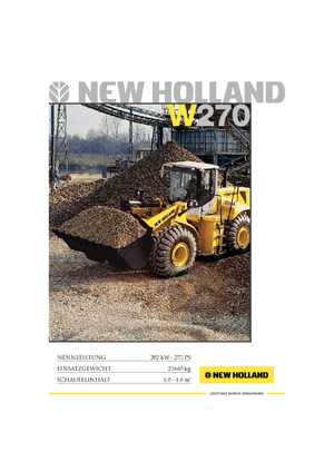 Chargeuses sur pneus New Holland W 270 e