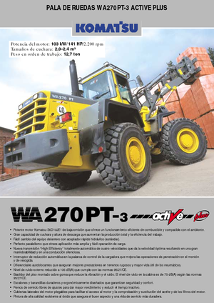 Chargeuses sur pneus Komatsu WA270PT active Plus