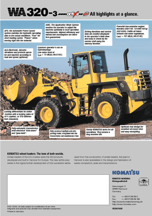 Chargeuses sur pneus Komatsu WA320-3 active Plus