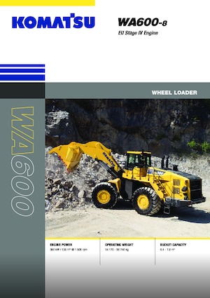 Chargeuses sur pneus Komatsu WA600-8E0