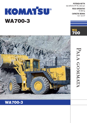 Chargeuses sur pneus Komatsu WA700-3