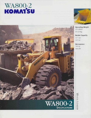 Chargeuses sur pneus Komatsu WA 800-2