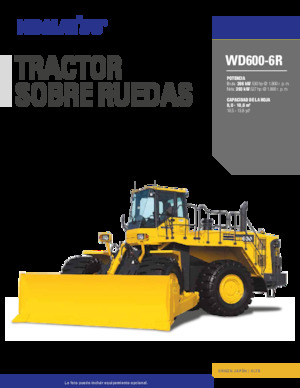 Bouteur sur pneus Komatsu WD600-6R
