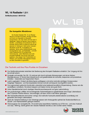 Chargeuses sur pneus Wacker Neuson WL 18
