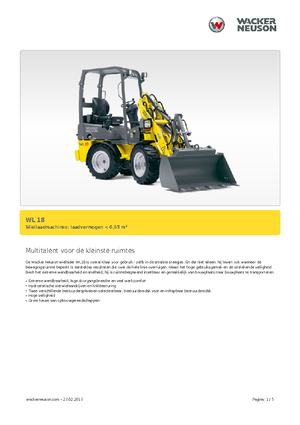 Chargeuses sur pneus Wacker Neuson WL 18
