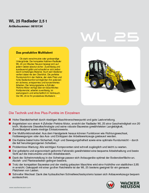 Chargeuses sur pneus Wacker Neuson WL25