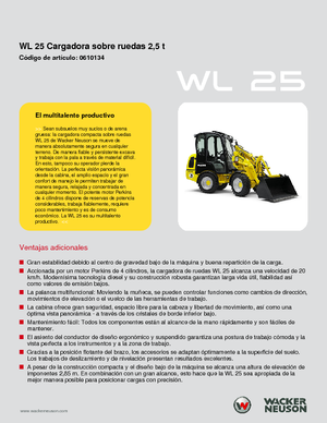 Chargeuses sur pneus Wacker Neuson WL25