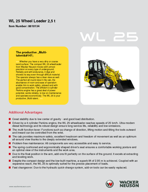 Chargeuses sur pneus Wacker Neuson WL25