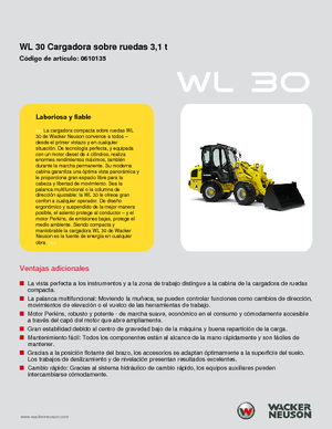Chargeuses sur pneus Wacker Neuson WL 30