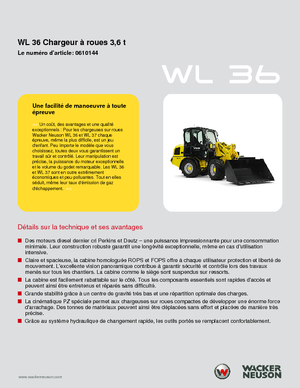 Chargeuses sur pneus Wacker Neuson WL 36