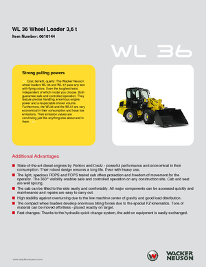 Chargeuses sur pneus Wacker Neuson WL 36