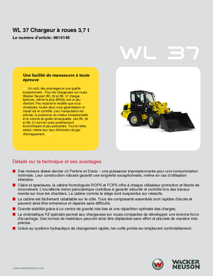 Chargeuses sur pneus Wacker Neuson WL 37