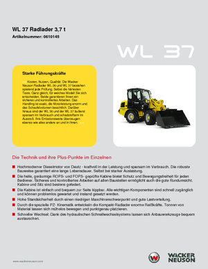 Chargeuses sur pneus Wacker Neuson WL 37