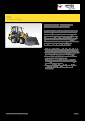 Chargeuses sur pneus Wacker Neuson WL28