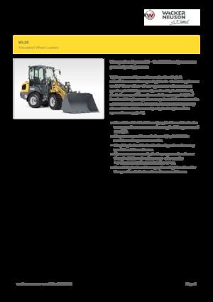 Chargeuses sur pneus Wacker Neuson WL28