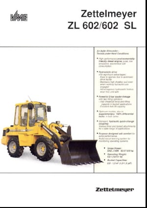 Chargeuses sur pneus Zettelmeyer ZL 602 SL