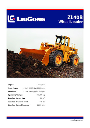 Chargeuses sur pneus Liugong ZL40B 